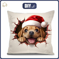 KISSEN 45x45 - HAPPY DOG - Velours - Nähset