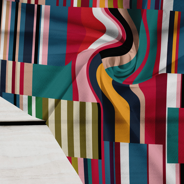 RETRO GEOMETRIC WZ. 2 - Crepe