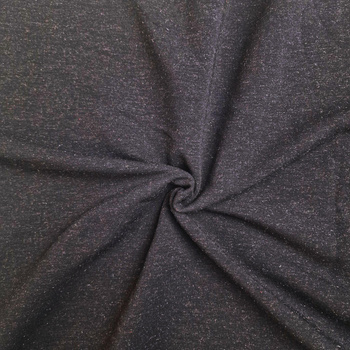 SCHWARZ MIT LUREX-FADEN - Baumwolle Wintersweat angeraut mit Elastan 250g