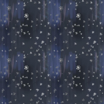 SCHNEEHIMMEL / navy (VERZAUBERTER WINTER) - Nylonstoff PUMI