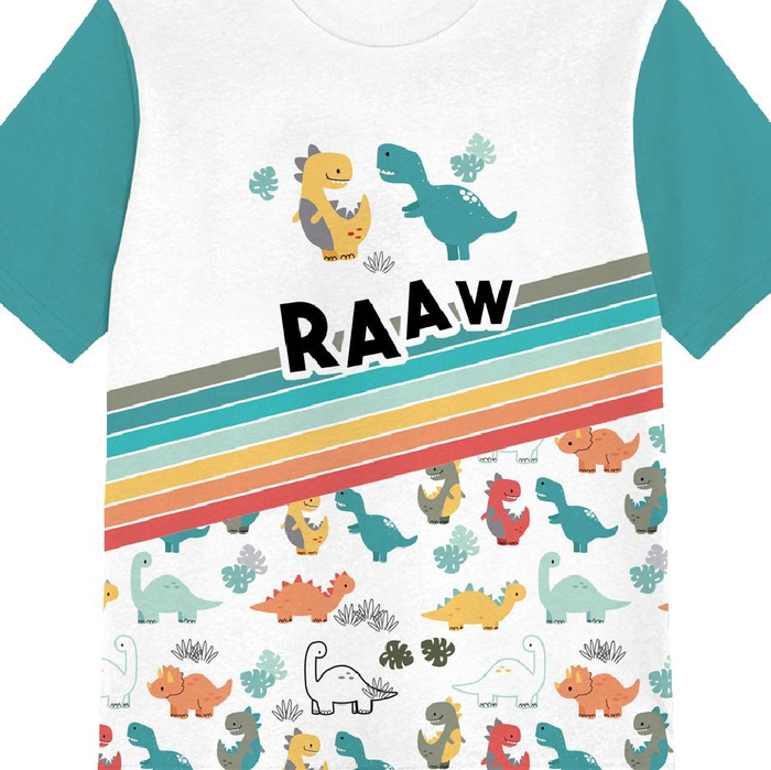 KINDER T-SHIRT- DINO / RAAW - Single Jersey (104/110)