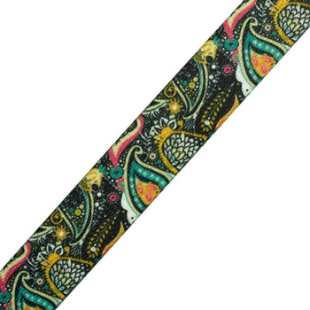 Smooth webbing tape - Paisley pattern no. 4 / Choice of sizes
