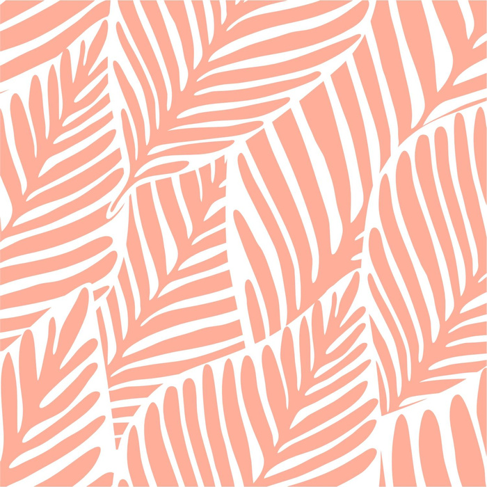 LEAVES WZ. 2 (apricot) - Single Jersey