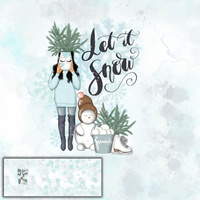 LET IT SNOW M. 2 (WINTER IN DER STADT) - panoramisches Paneel (80cm x 155cm)