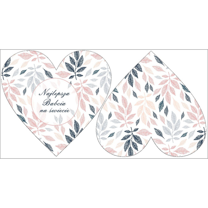 DEKO-KOPFKISSE HERZ - NAJLEPSZA BABCIA NA ŚWIECIE / PASTELL BLÄTTER