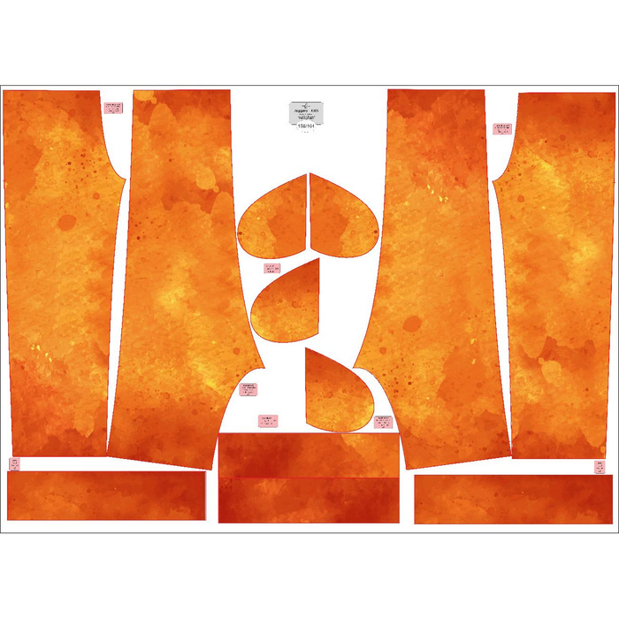 DĚTSKÉ JOGGERY (ROBIN) - ORANGE - Sada šití (122-128)