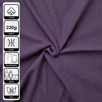 RIB JERSEY - Pflaume