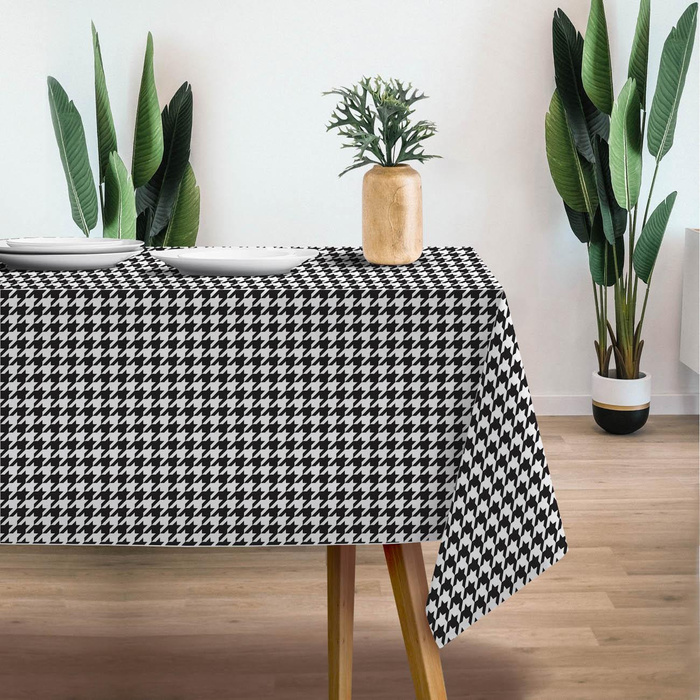 BLACK HOUNDSTOOTH / WHITE - Nylon fabric Pumi