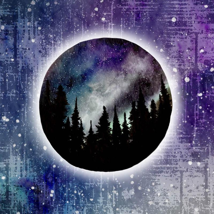 THE NORTHERN LIGHTS (GALAXY) - panoramic panel looped knit (100cm x 155cm)