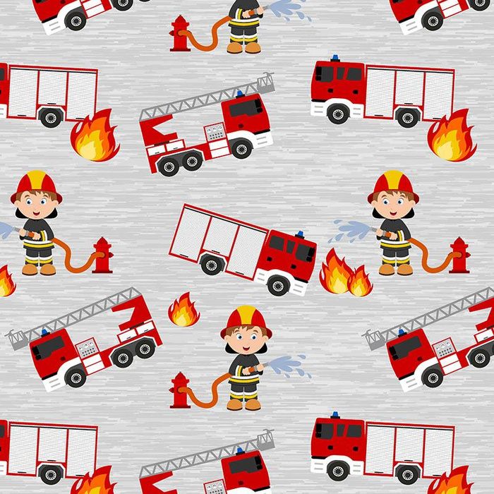 FEUERWEHR / Feuer - Baumwoll Webware