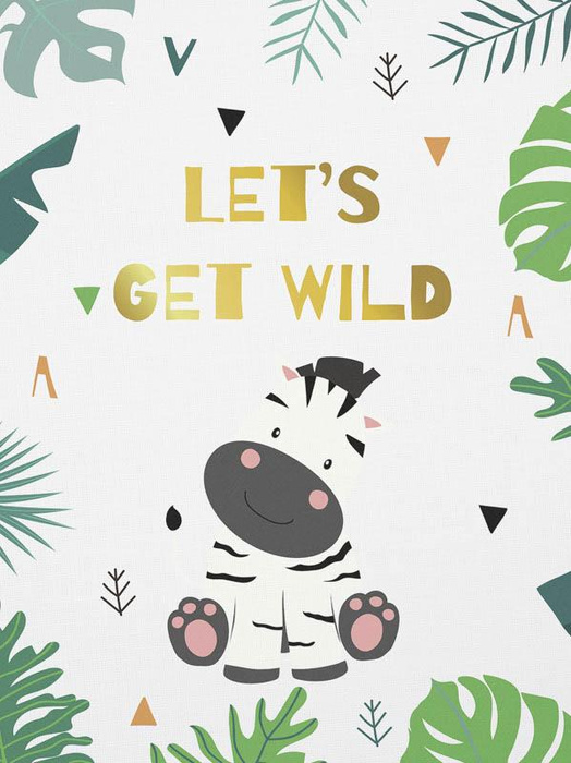 LET'S GET WILD (WILD & FREE) - Cotton woven fabric panel