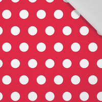 RED POLKA DOTS - Cotton woven fabric