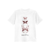 KID’S T-SHIRT - BUTTERFLIES MIX PAT. 4 (GLITTER BUTTERFLIES) - Single Jersey (128/134)