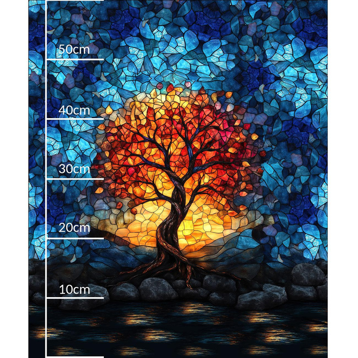 STAINED GLASS WZ.6 - panel (60cm x 50cm) tkanina wodoodporna