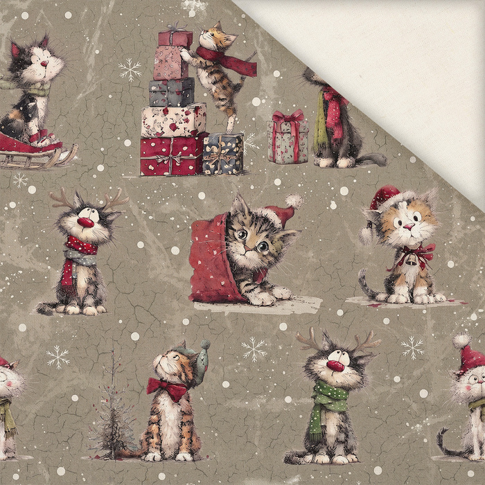 CHRISTMAS PETS WZ. 4 - Leinen 100%