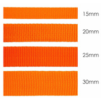 Webbing tape - orange / Choice of sizes