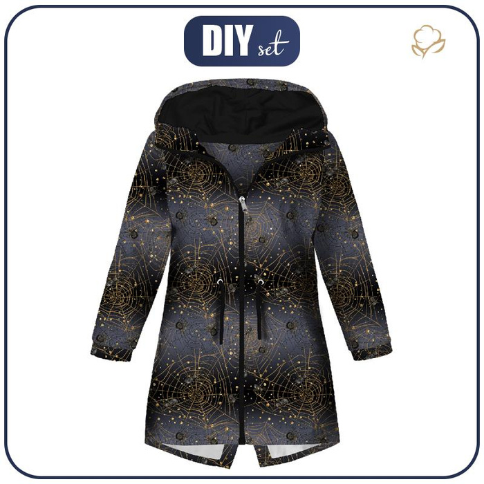 KIDS PARKA (ARIEL) - GOLDEN WEB (ENCHANTED NIGHT) - softshell (134/140)