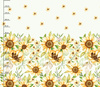 PASTEL SUNFLOWERS VZ. 3 - panel pro šaty Mušelín bavlněný