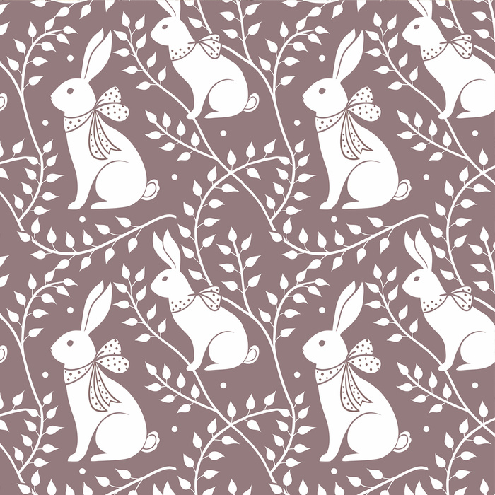 HAPPY BUNNY WZ. 1 - Potahový velur 