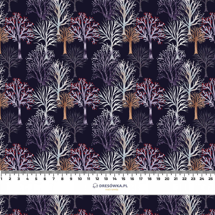 WINTER TREES (WINTER IN PARK)- single jersey with elastane ITY