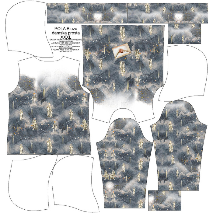 DÁMSKA MIKINA (POLA) CLASSIC S KAPUCÍ - DOPIS (MAGIC) -  teplákovina - S