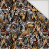 DOGS WZ. 1 / CHRISTMAS - Tkanina na obrusy