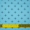 FIRST STAR ( dark blue ) / turquoise - Cotton woven fabric