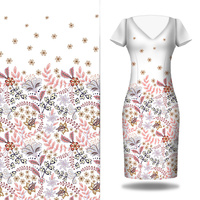 FLOWERS (pattern no. 3) / white - dress panel