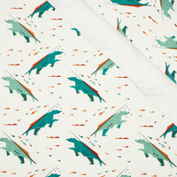 NIEDŹWIEDZIE / waniliowy - dzianina pętelkowa