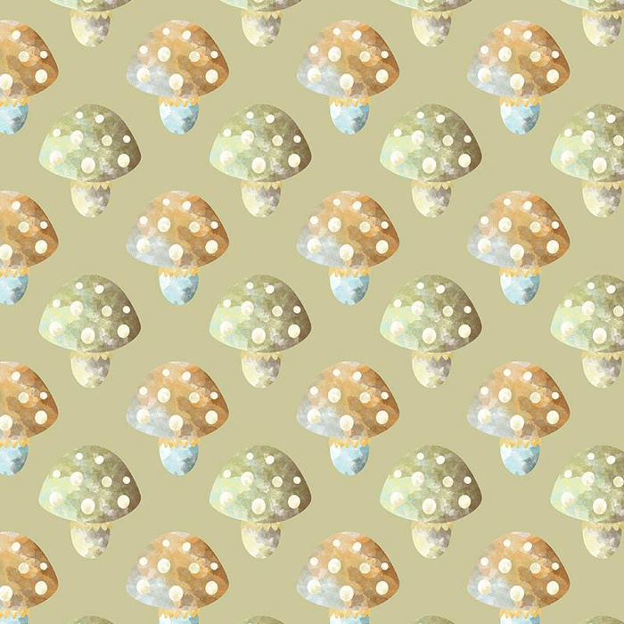 FLY AGARICS (FOREST ANIMALS) - looped knit fabric