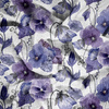 PANSIES (BLOOMING MEADOW) (Very Peri) - Cotton muslin