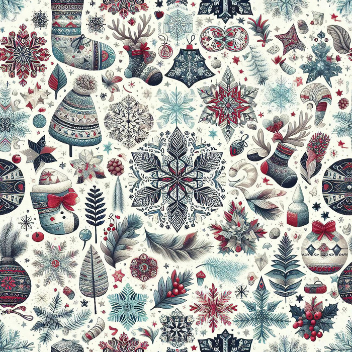 Vintage Christmas wz.30 - Baumwoll Webware