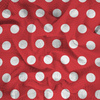 RED POLKA DOTS - Muślin bawełniany
