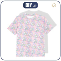 T-SHIRT DZIECIĘCY - JEDNOROŻCE I TĘCZA wz. 2 (MAGICZNA KRAINA) - single jersey