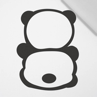 PANDA / MÁTA ROZMĚR "M" 50x60 cm - bílá (Zadní část) - panel bavlněná tkanina