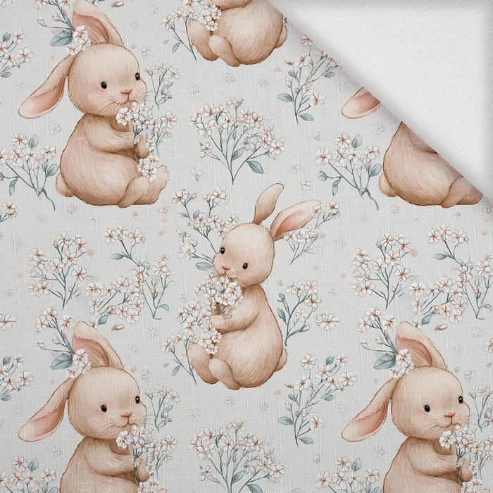 HAPPY BUNNY WZ. 6 - Tkanina na obrusy