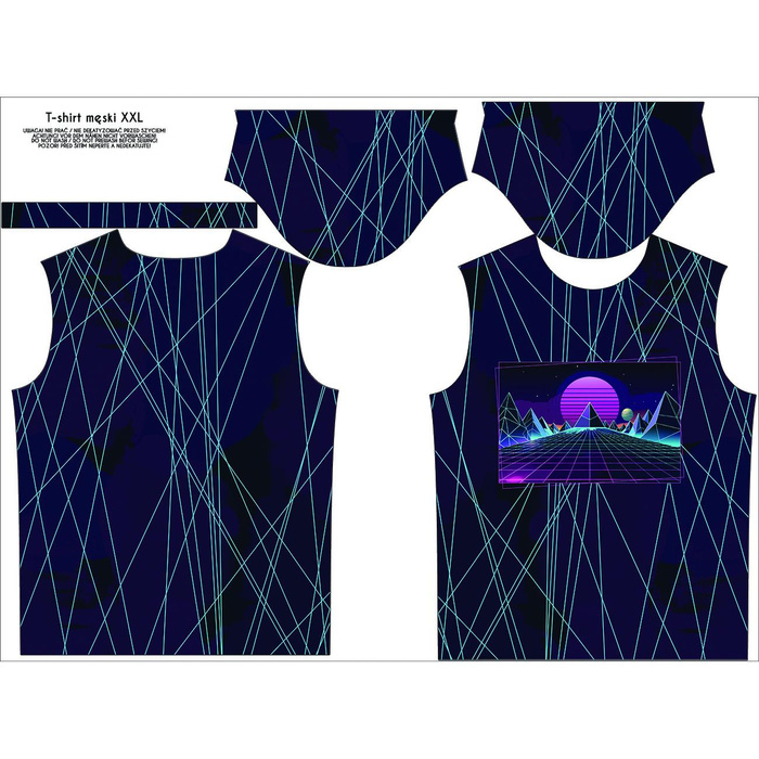 PÁNSKÉ TRIČKO - NEON GALAXY vz.12 - Sada šití M