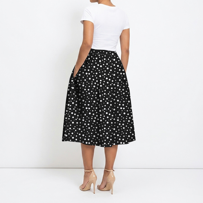 POLKA DOTS WZ. 10 - Hydrofobowa dzianina drapana 