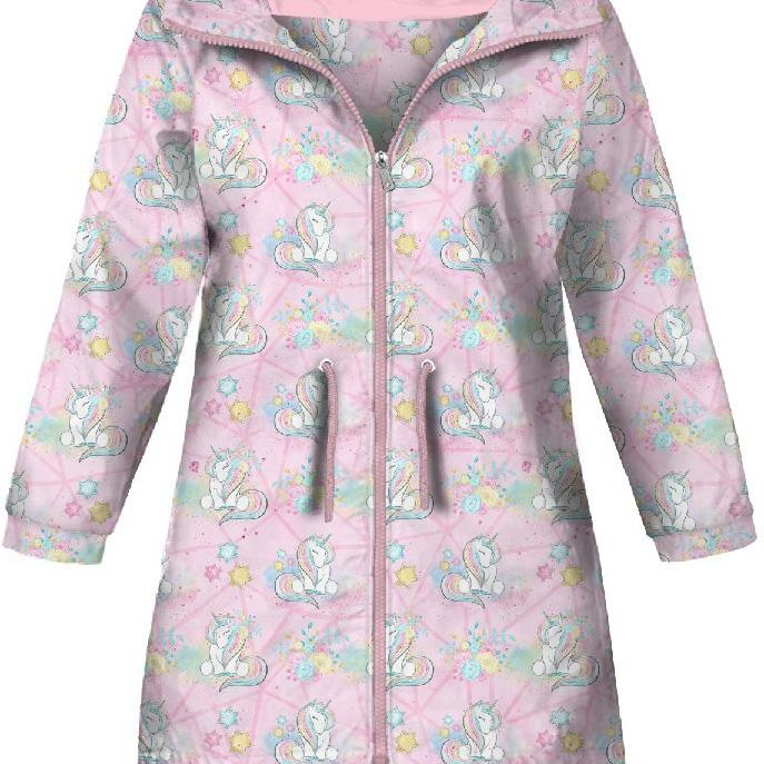 DĚTSKÁ BUNDA PARKA (ARIEL) - JEDNOROŽCI A KVĚTY vz.2 (KOUZELNÁ ZEMĚ) - softshell