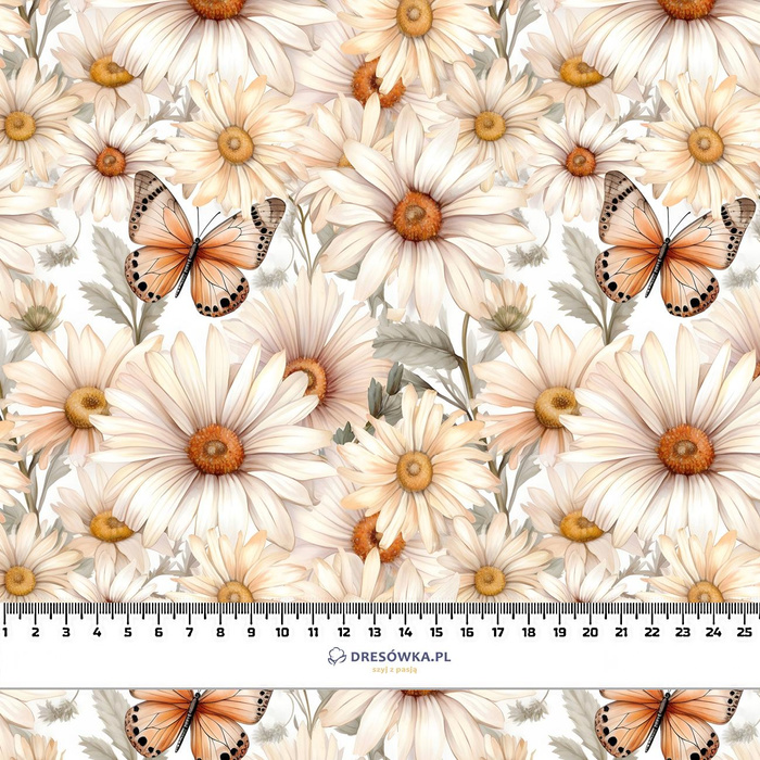 Butterfly & Flowers wz.4- Upholstery velour