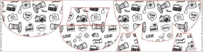 HÜFTTASCHE - FOTOGRAF (HOBBIES UND BERUFE ) - grau / acid - groß