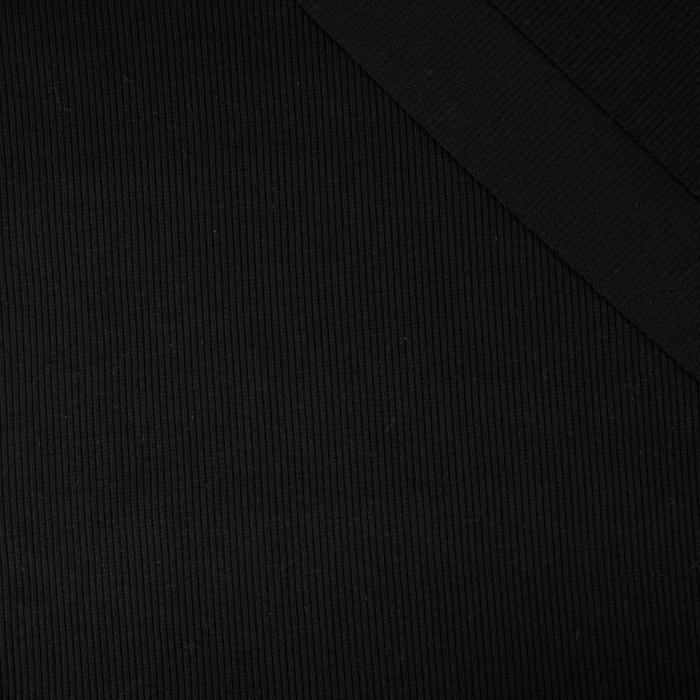 D-16 BLACK - Ribbed knit fabric
