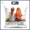 KISSEN 45x45 - ALWAYS BETTER TOGETHER - Panama 220g - Nähset