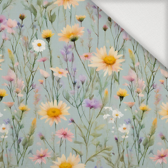 FLOWERS MEADOW WZ. 6 - Woven Fabric for tablecloths