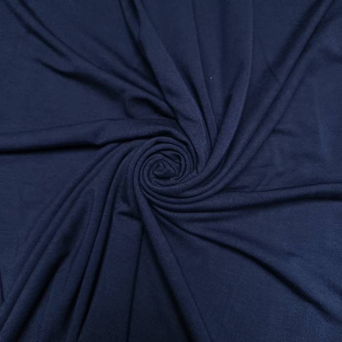Bambusjersey mit Elasthan - MARINEBLAU