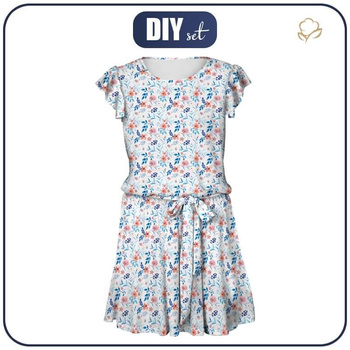 DRESS "EMMA" - PAINTED PEONIES - Viscose jersey with elastane L