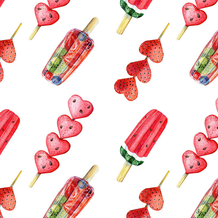 FRUITY ICE CREAM - Cotton woven fabric