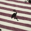 STRIPED FLAMINGOS / aubergine - single jersey TE210