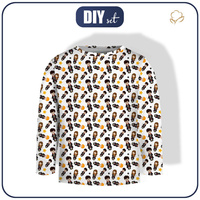 Longsleeve - MAGICAL FRIENDS pat. 2 (MAGIC SCHOOL) / white - sewing set (110/116)