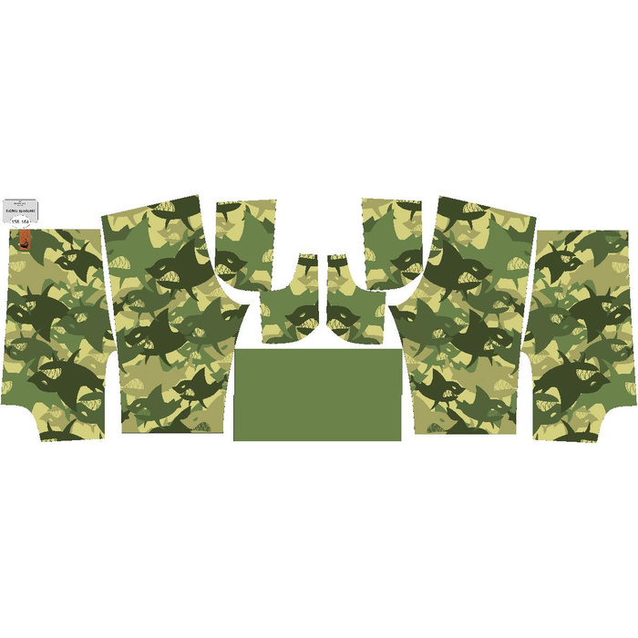 KURZE KINDERHOSE (RIO) - HAIE CAMOUFLAGE - Sommersweat (110/116)